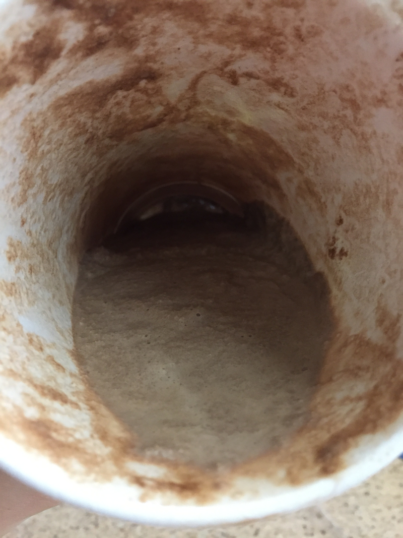 The beautiful, beautiful bottom third of the cup...